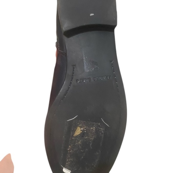 Franco Sarto dark navy blue leather booties. Sz 37.5 - Picture 14 of 16